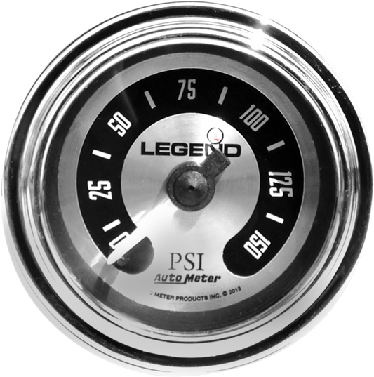 Legend Chrome Spun Aluminum LED Front Fairing PSI Air Gauge Harley Davidson