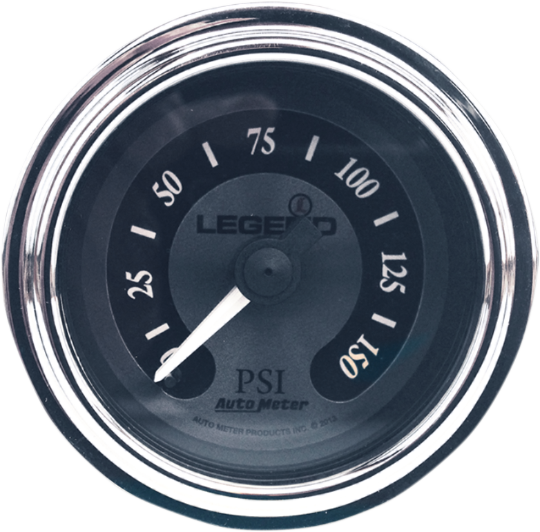 Legend Titanium Chrome LED Front Fairing PSI Air Pressure Gauge for Harley