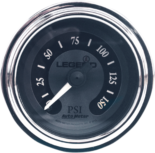 Legend Titanium Chrome LED Front Fairing PSI Air Pressure Gauge for Harley