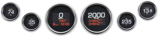 Dakota Digital Chrome 6 Pack MLX Instrument Gauges for 99-03 Harley Touring FLHT