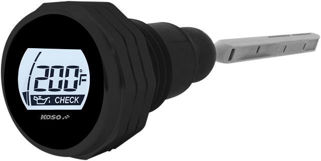 Koso Black Oil Temperature Dipstick for 07-16 Harley Touring FLHR FLHX FLTRU CVO