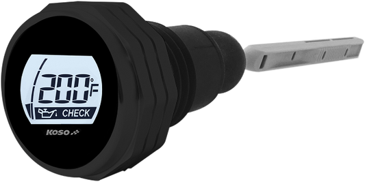 Koso Black Oil Temperature Dipstick for 07-16 Harley Touring FLHR FLHX FLTRU CVO