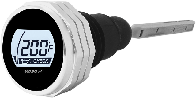 Koso Silver Oil Temperature Dipstick for 07-16 Harley Touring FLHR FLHX FLTRU