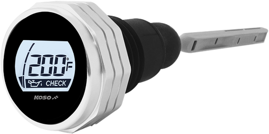 Koso Silver Oil Temperature Dipstick for 07-16 Harley Touring FLHR FLHX FLTRU