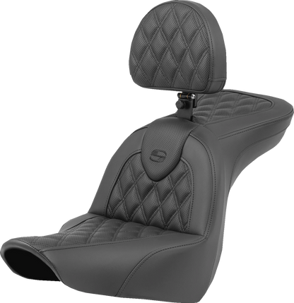 Saddlemen Roadsofa Lattice Stitch Gel Seat & Backrest 2018-2023 Harley Low Rider