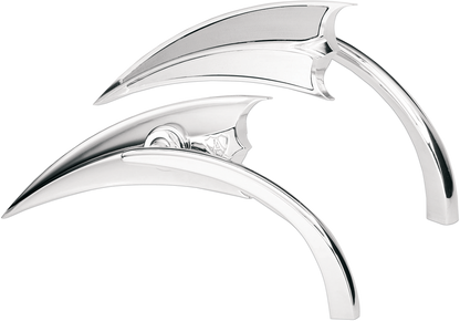 Arlen Ness Micro Scoop Triangle Motorcycle Handlebar Mirror Set fits Harley
