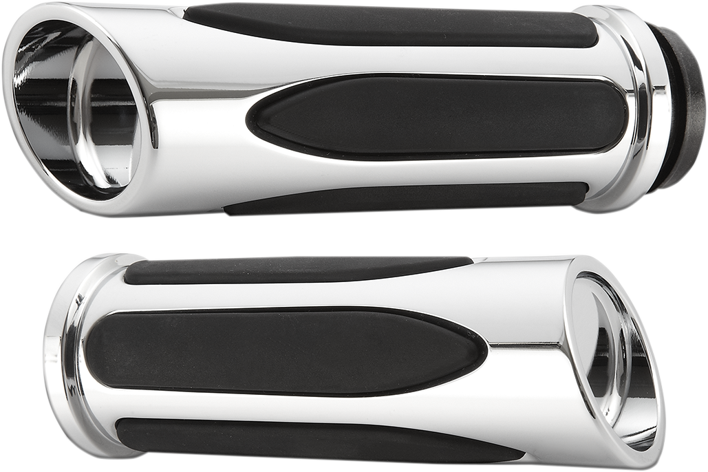 Arlen Ness TBW Chrome Comfort Deep Cut Hand Grips fits  2008-2024 Harley Davidson