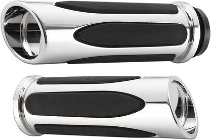 Arlen Ness TBW Chrome Comfort Deep Cut Hand Grips fits  2008-2024 Harley Davidson