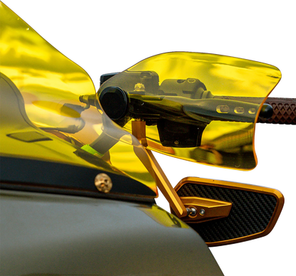 Klock Werks Flare Yellow Hand Guards fits 2002-2025 Harley Hydraulic Clutch