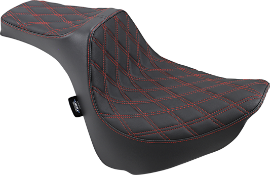 Drag Specialties Predator III Double Diamond Seat for 2018-2023 Harley Fat Bob
