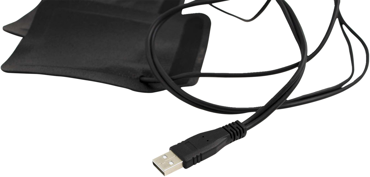 Koso Universal Black USB-Powered Heated Rubber Handlebar Grip Wraps AX210000