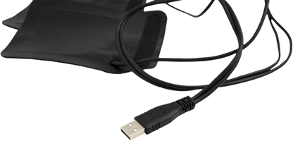 Koso Universal Black USB-Powered Heated Rubber Handlebar Grip Wraps AX210000