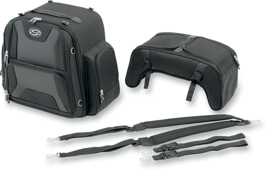 Saddlemen Textile FTB3600 Motorcycle Sissy Bar Luggage Bag for Harley Davidson