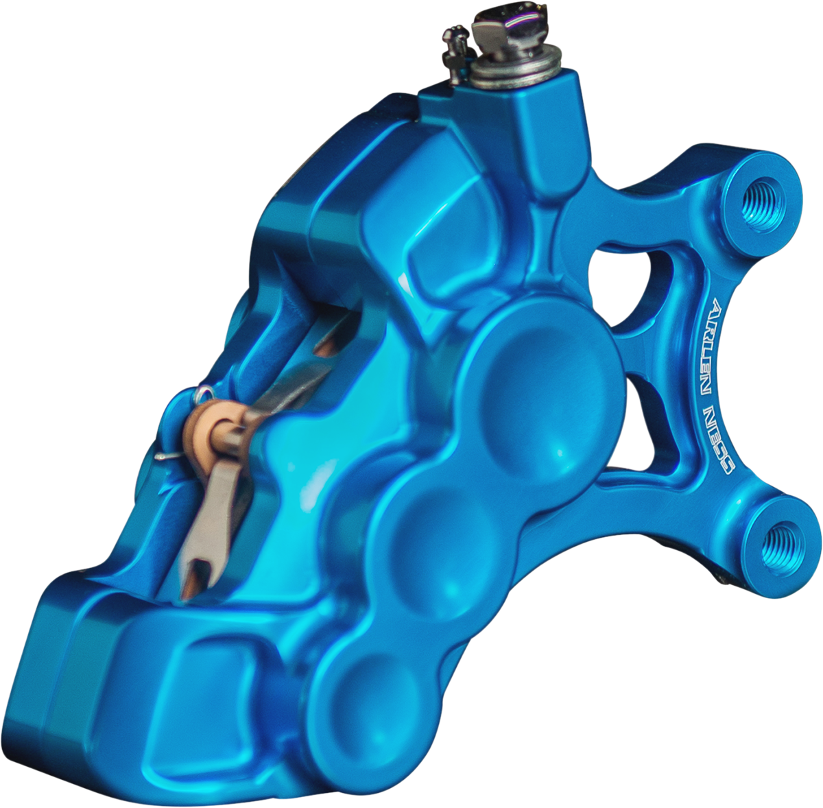 Arlen Ness Blue 6-Piston Front Right Brake Caliper for 2006-2025 Harley 11.8"