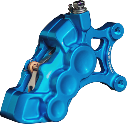 Arlen Ness Blue 6-Piston Front Right Brake Caliper for 2006-2025 Harley 11.8"
