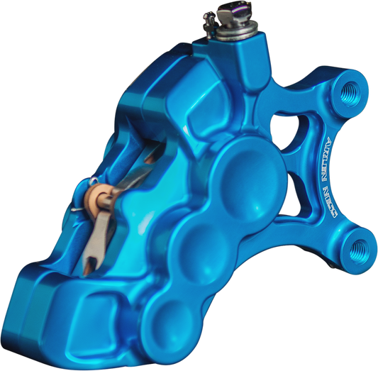 Arlen Ness Blue 6-Piston Front Right Brake Caliper for 2006-2025 Harley 11.8"