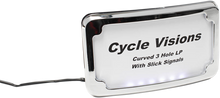 Cycle Visions Chrome LED Rear Universal Motorcycle License Plate Frame Harley