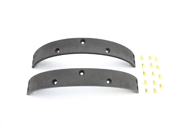 Vtwin Rear Front Brake Shoe Linings & Rivets 1949-1978 Harley Sportster Panhead