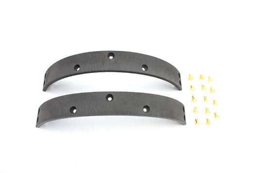 Vtwin Rear Front Brake Shoe Linings & Rivets 1949-1978 Harley Sportster Panhead