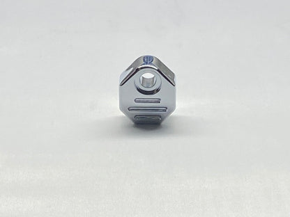 VTwin Chrome 3/8"-24 Inverted Flare Billet Rear Motorcycle Brake Tee Harley