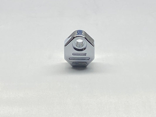 VTwin Chrome 3/8"-24 Inverted Flare Billet Rear Motorcycle Brake Tee Harley
