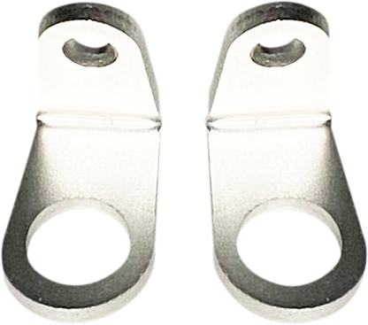 Custom Dynamics Silver Micro Bullet Turn Signal L Mounting Brackets for Harley