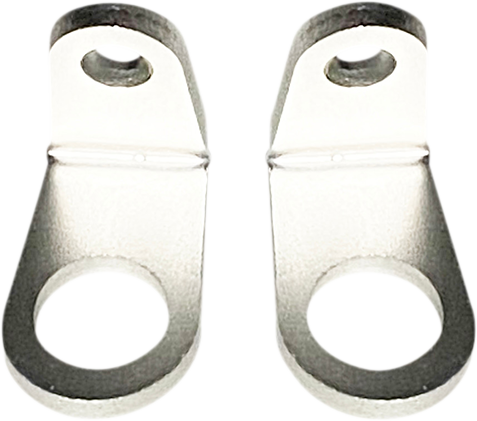 Custom Dynamics Silver Micro Bullet Turn Signal L Mounting Brackets for Harley