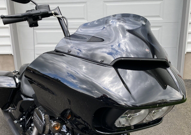Klock Werks 9" Dark Smoke Flare Windshield for 2015-23 Harley Road Glide Models