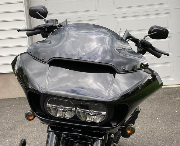 Klock Werks 9" Dark Smoke Flare Windshield for 2015-23 Harley Road Glide Models