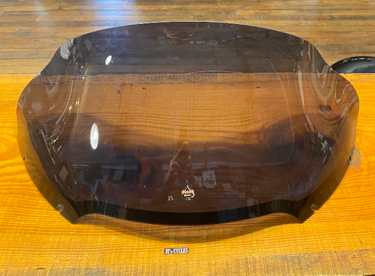 Klock Werks 12" Dark Smoke Pro Touring Flare Windshield 15-23 Harley Road Glide