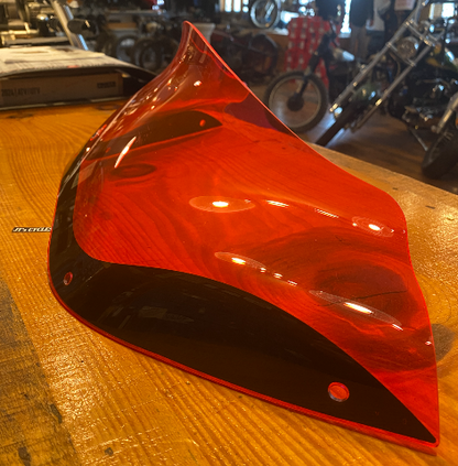 Klock Werks  8" Kolor Flare Pink Ice Windshield for 1998-2013 Harley Road Glide