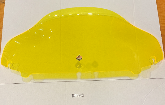 Klock Werks Flare 6.5" Yellow Ice Fairing Windshield 2014-23 Harley Touring FLH