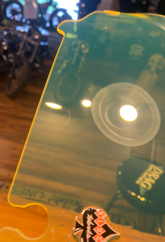 Klock Werks Flare 6.5" Yellow Ice Fairing Windshield 2014-23 Harley Touring FLH