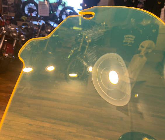 Klock Werks Flare 6.5" Yellow Ice Fairing Windshield 2014-23 Harley Touring FLH