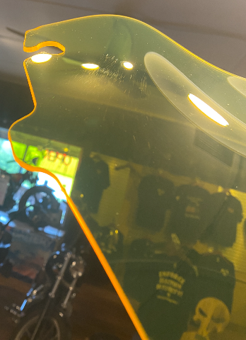 Klock Werks Flare 6.5" Yellow Ice Fairing Windshield 2014-23 Harley Touring FLH
