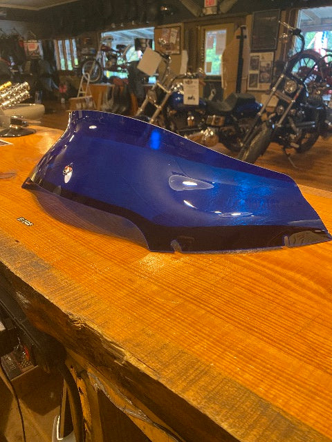 Klock Werks Kolor Flare 6" Blue Windshield for 2015-2025 Harley Road Glide FLTR