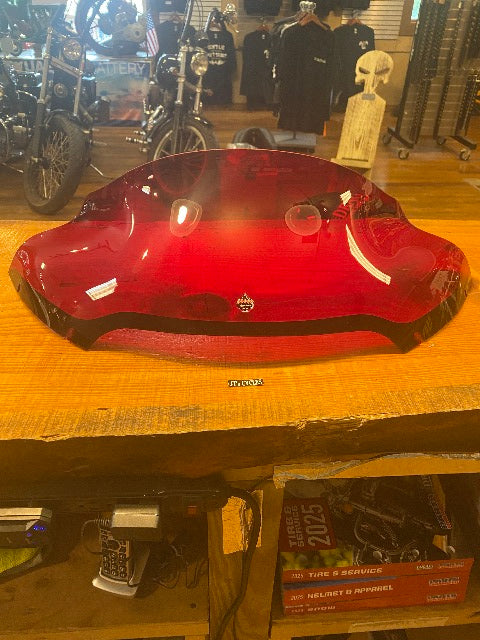 Klock Werks Kolor Flare 9" Red Windshield for 2015-2023 Harley Road Glide FLTR