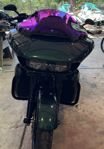 Klock Werks Kolor Flare 9" Purple Windshield fits 2015-2025 Harley Road Glide