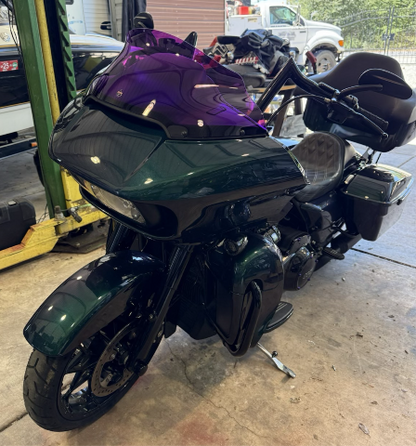 Klock Werks Kolor Flare 9" Purple Windshield fits 2015-2025 Harley Road Glide