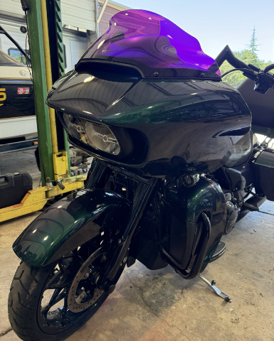 Klock Werks Kolor Flare 9" Purple Windshield fits 2015-2025 Harley Road Glide