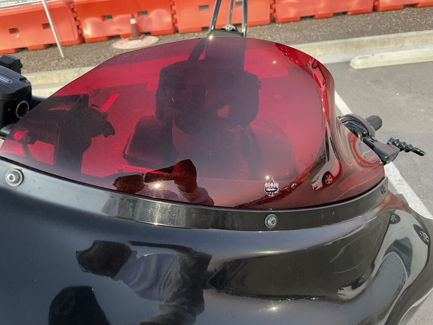 Klock Werks Kolor Flare 6.5" Red Windshield for 1996-13 Harley Touring FLHT FLHX