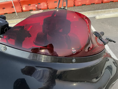 Klock Werks Kolor Flare 6.5" Red Windshield for 1996-13 Harley Touring FLHT FLHX