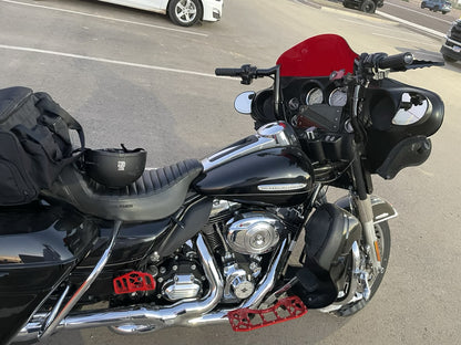Klock Werks Kolor Flare 6.5" Red Windshield for 1996-13 Harley Touring FLHT FLHX