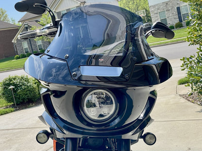 Klock Werks Flare 8" Dark Smoke Windshield 2022-2025 Harley Softail Low Rider ST