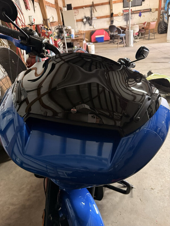 Klock Werks Sport Flare 10" Black Windshield for 2023-25 Harley Road Glide FLTR