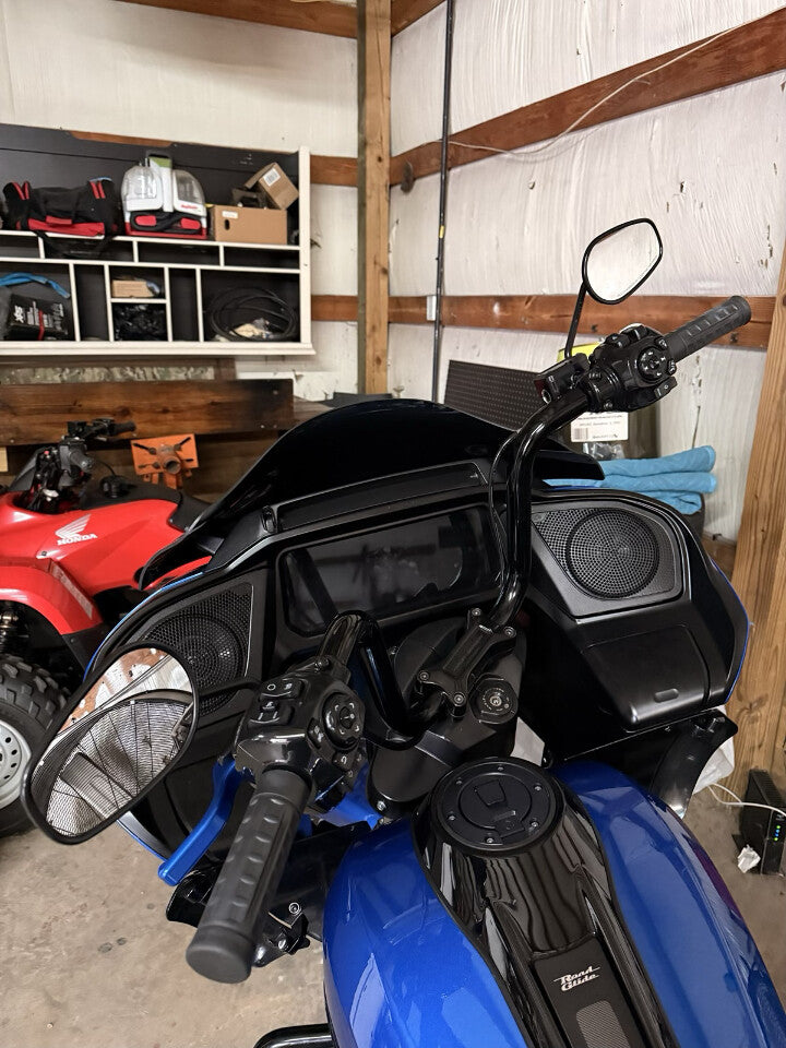 Klock Werks Sport Flare 10" Black Windshield for 2023-25 Harley Road Glide FLTR