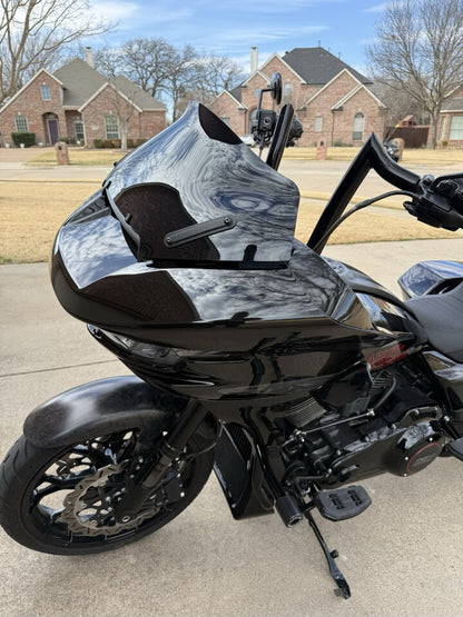 Klock Werks Sport Flare 10" Black Windshield for 2023-25 Harley Road Glide FLTR
