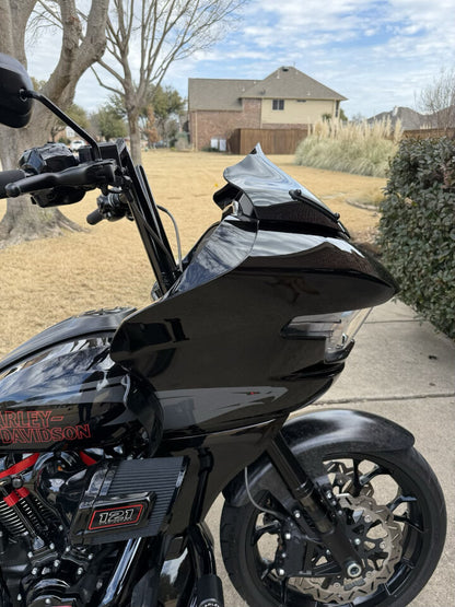 Klock Werks Sport Flare 10" Black Windshield for 2023-25 Harley Road Glide FLTR