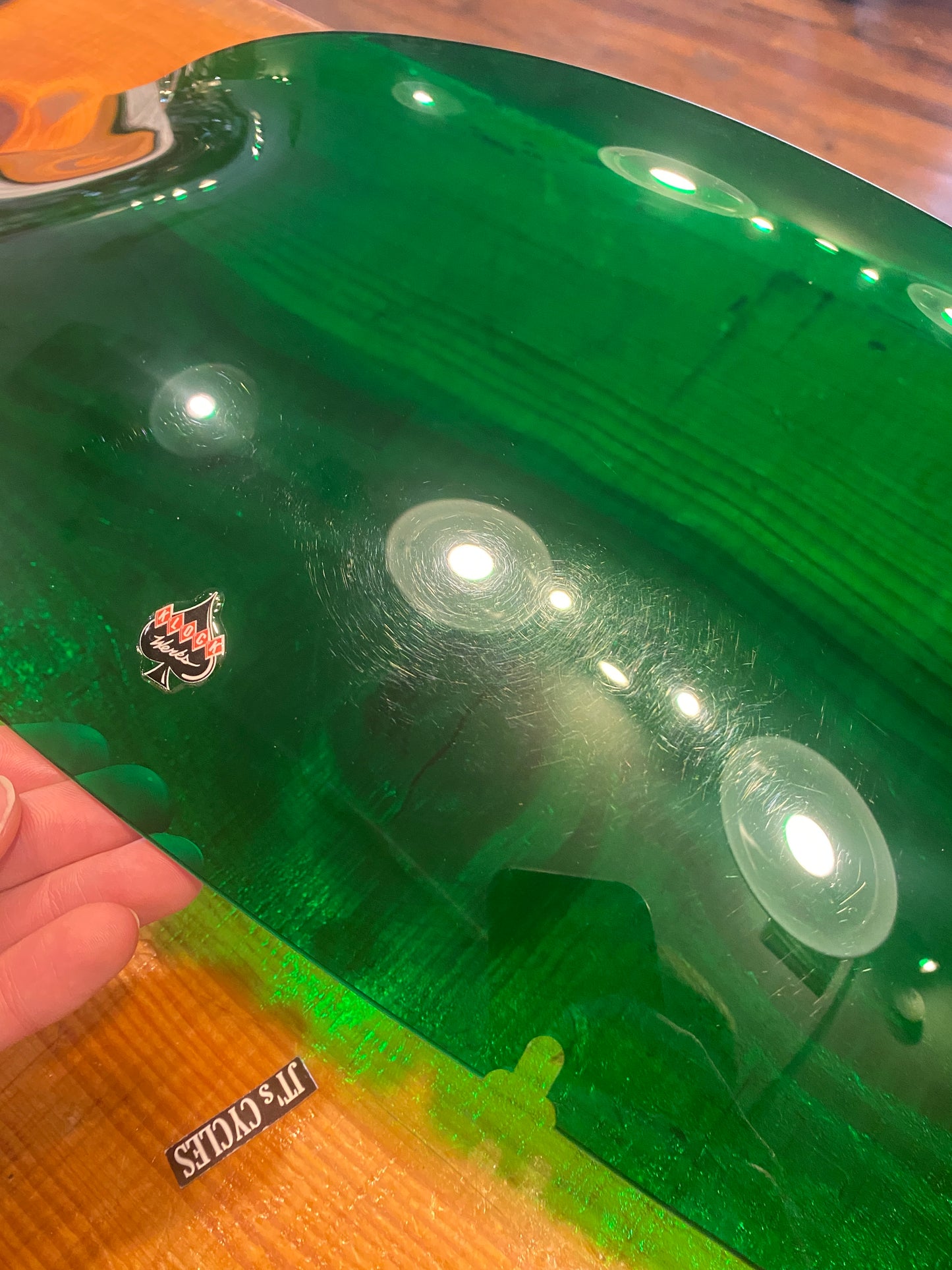 Klock Werks Kolor Flare 8" Green Windshield fits 2023-26 Harley Road Glide FLTR
