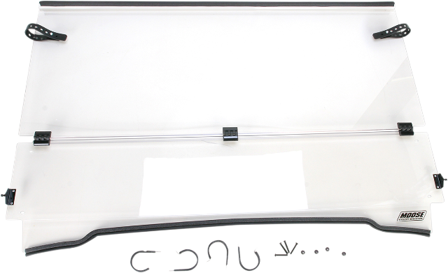 Moose Clear Full Folding UTV Front Windshield for 00-08 Kawasaki Mule 3010 4x4